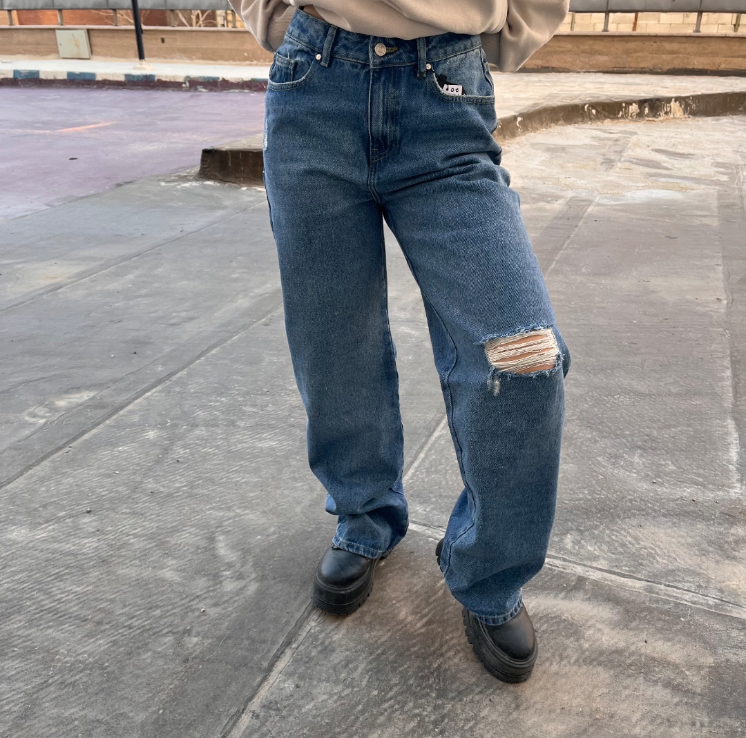 شلوار بگ زاپ دار - Image 3