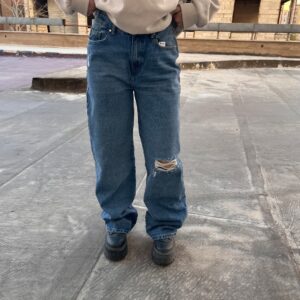 شلوار بگ زاپ دار