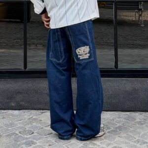 شلوار بگ گلدوزی BERSHKA